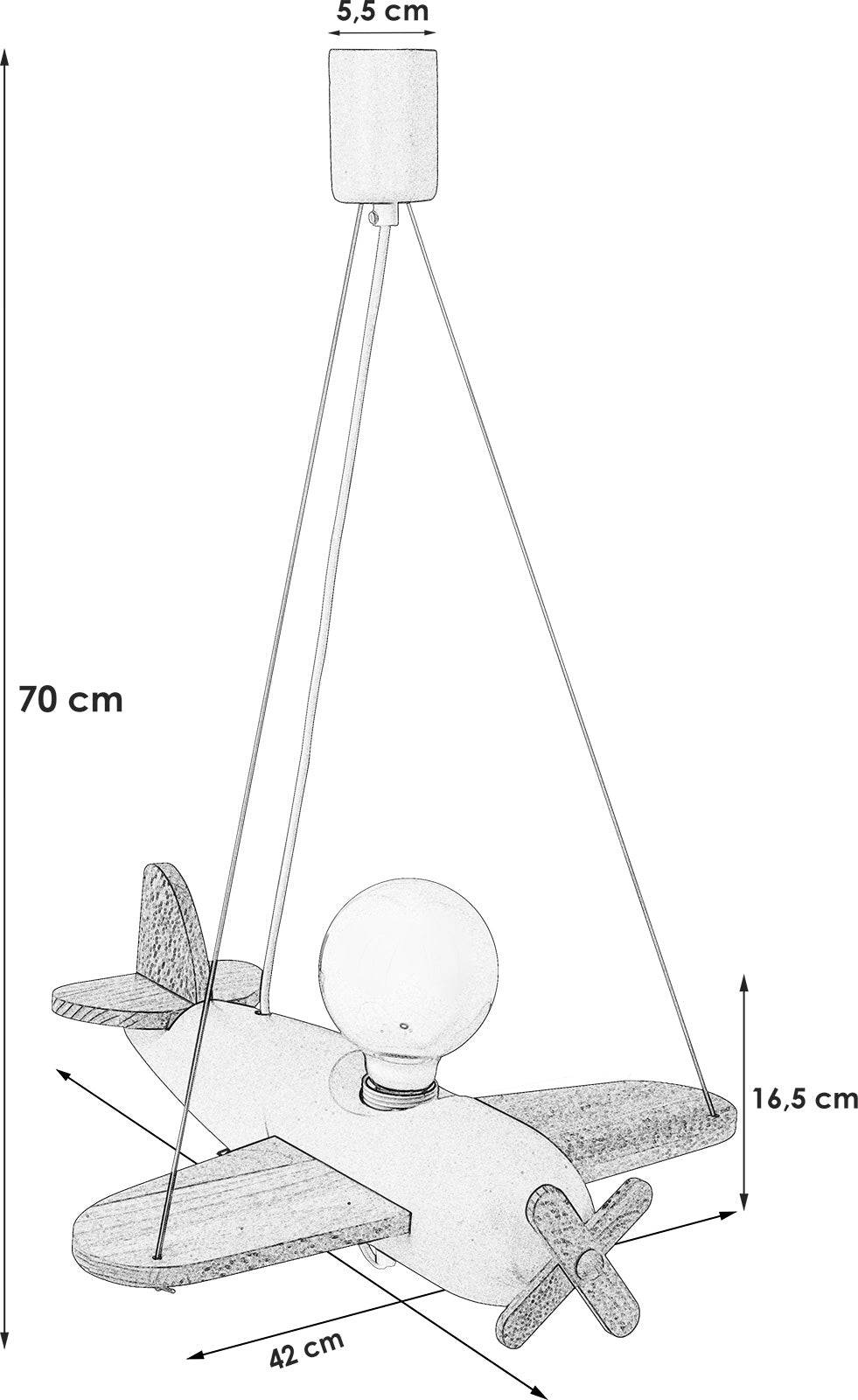 Hanging lamp Clipper natural-blue