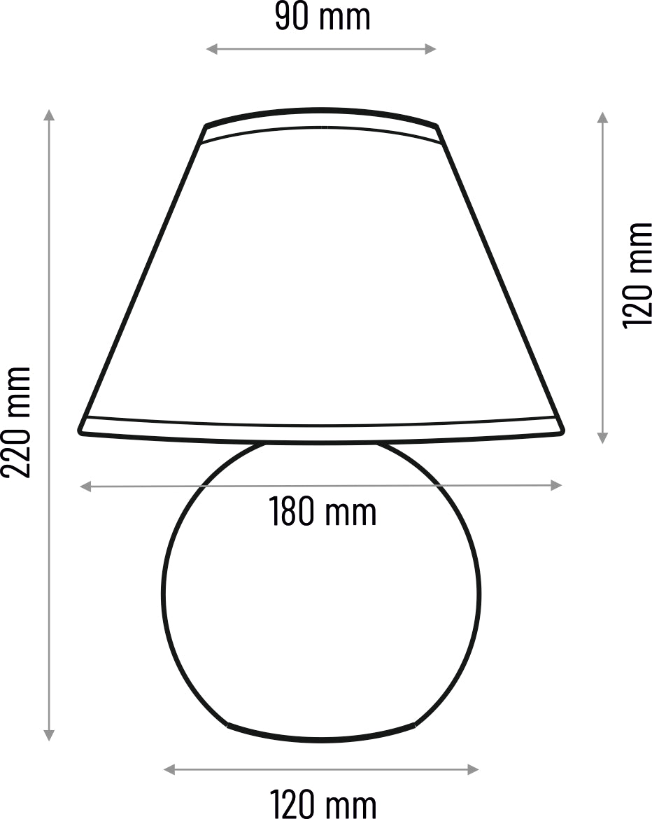 Table lamp Ball natural beech