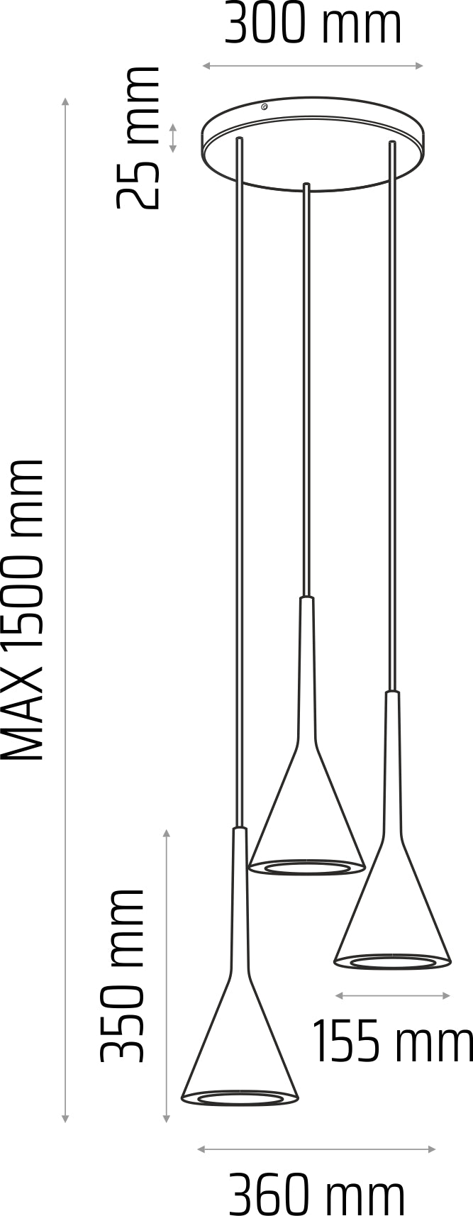 Zen hangs a plafont 3 oak