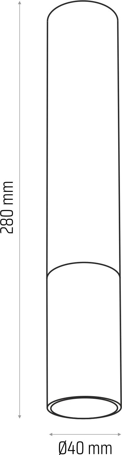 Madera2 slot 28 cm black