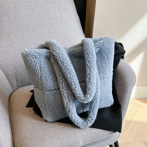 Women's Designer Luxury Plush Bag Winter Fashion Cute Tote Handbags