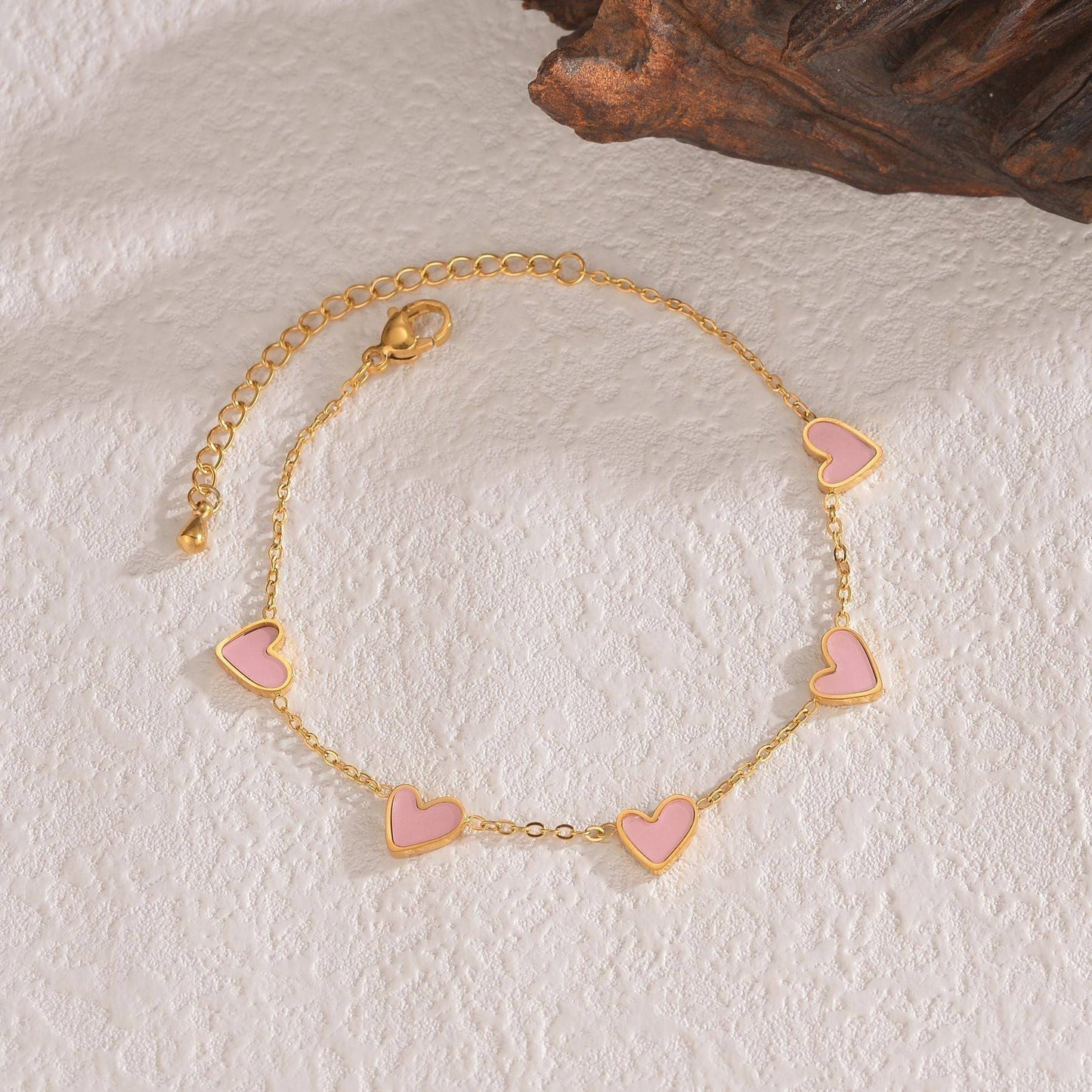 Ins Love Bracelet  Stainless Steel Dripping Heart Bracelet Fashion