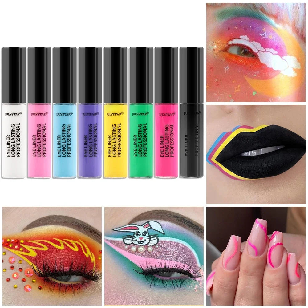8 Color Eyeliner Liquid Pencil Waterproof Easy To Wear Make Up Matte