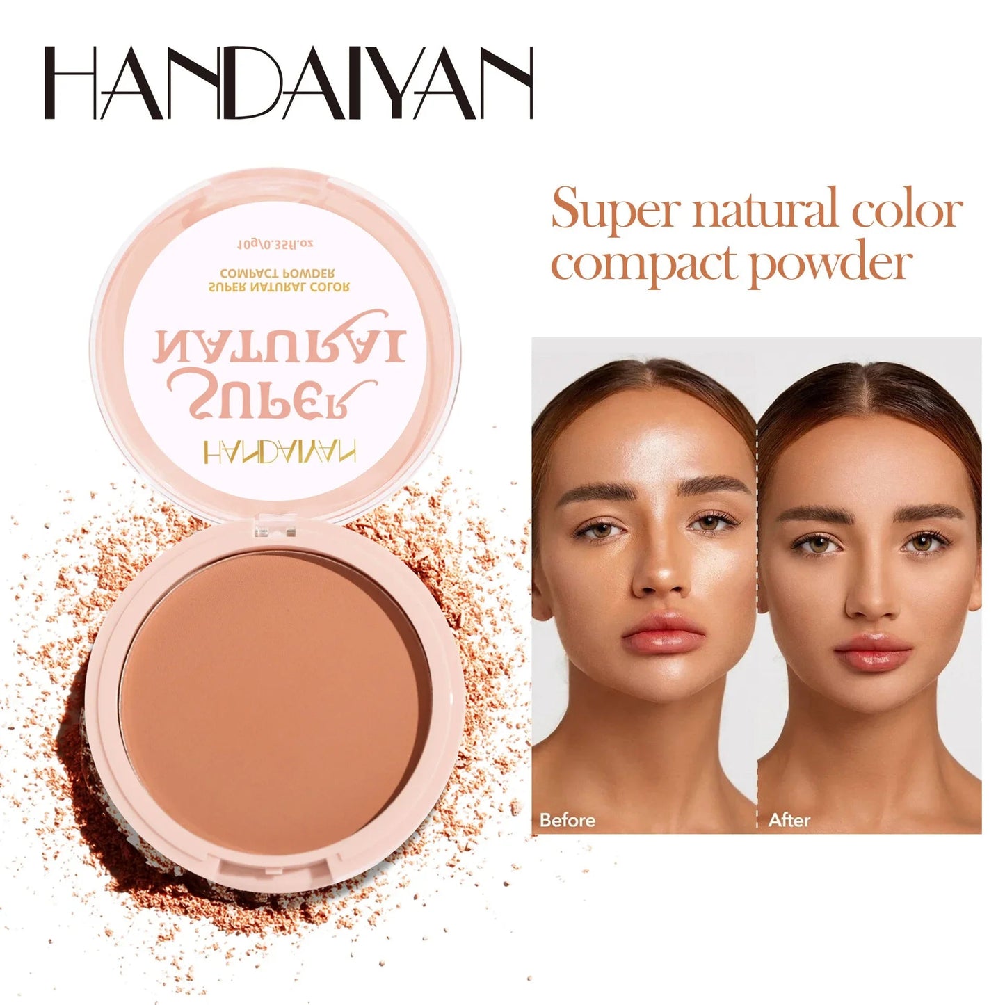 8 Color Matte Face Pressed Powder 24 Hours Oil Control Natural Setting