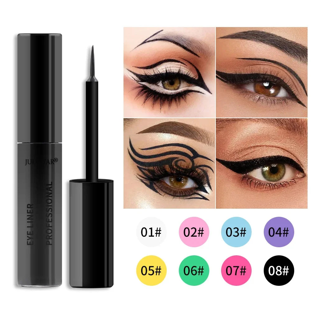 8 Color Eyeliner Liquid Pencil Waterproof Easy To Wear Make Up Matte