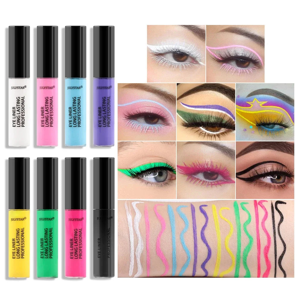 8 Color Eyeliner Liquid Pencil Waterproof Easy To Wear Make Up Matte