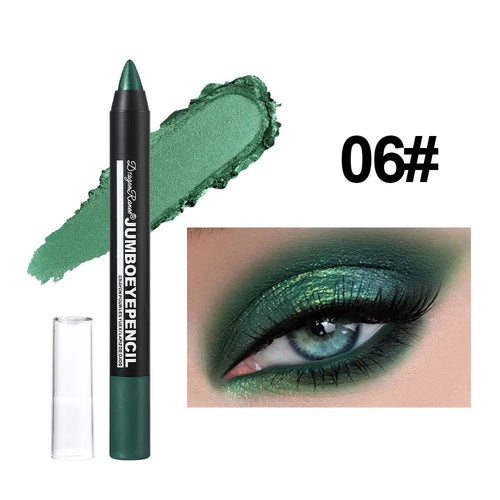Smoky Dark Green Eyeshadow Pencil Stick Waterproof Pearlescent 12