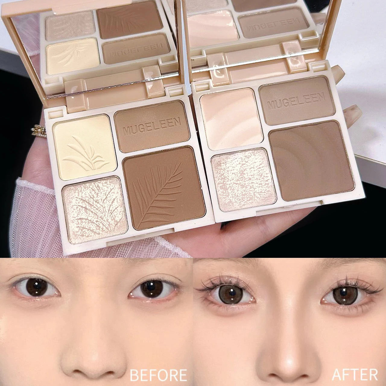 4 Colors Highlighter Contour 3D Facial Bronzer Cosmetic Brightening