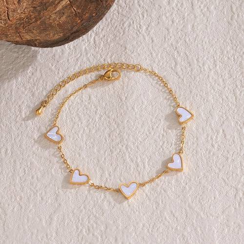 Ins Love Bracelet  Stainless Steel Dripping Heart Bracelet Fashion