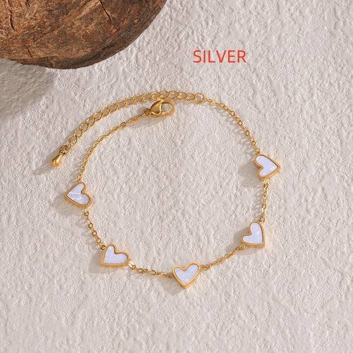 Ins Love Bracelet  Stainless Steel Dripping Heart Bracelet Fashion