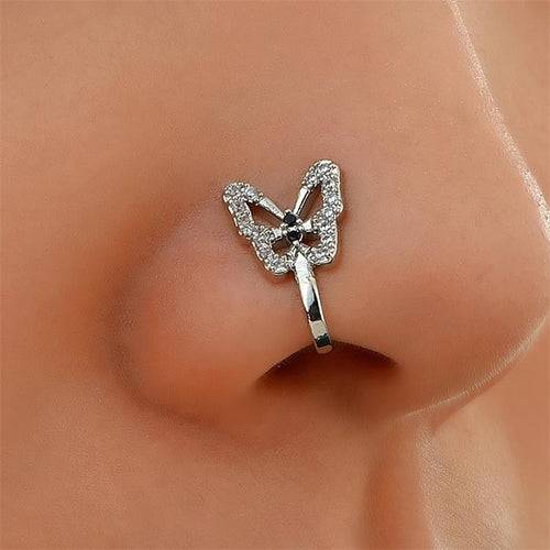 Personalized U-Shaped Diamond-Studded Butterfly European And American