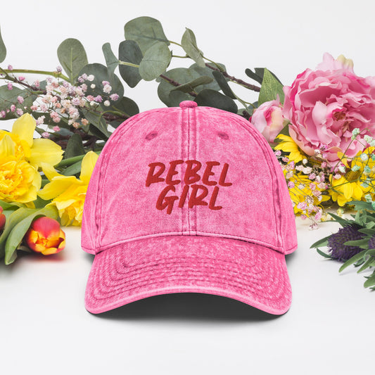 Vintage Cap REBEL GIRL Vintage Cotton Twill Cap